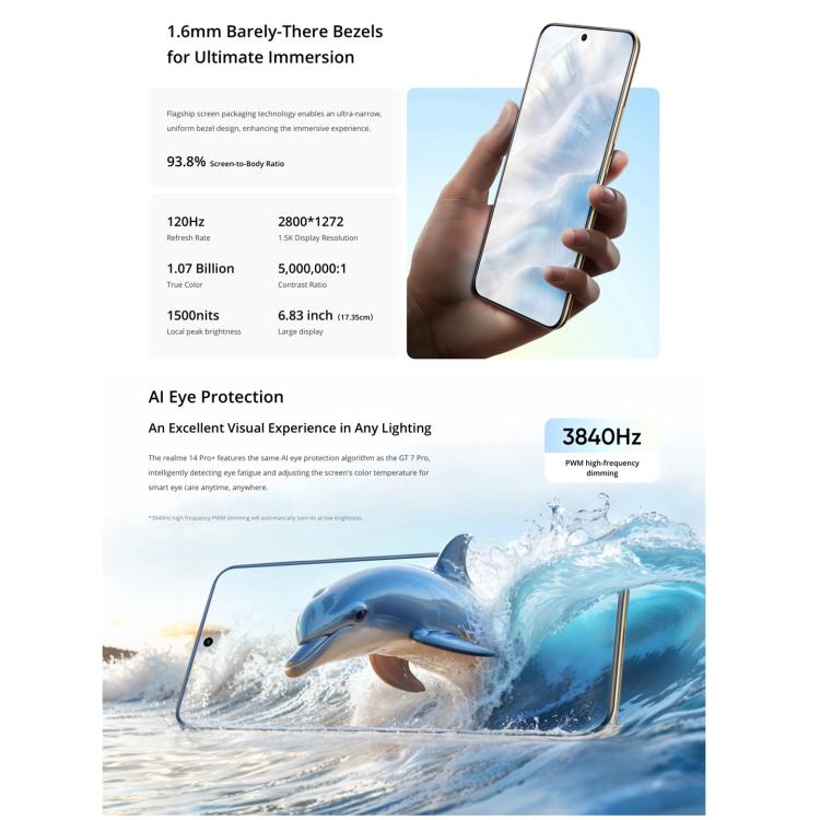 Realme 14 Pro+, 12GB+256GB, Screen Fingerprint Identification, 6.83 inch Realme UI 6.0 Snapdragon 7s Gen 3 Octa Core, NFC, Network: 5G, Realme 14 Pro+, 12GB+256GB, 12GB+256GB Realme 14 Pro+, 12GB+256GB, Screen Fingerprint Identification, 6.83 inch Realme UI 6.0 Snapdragon 7s Gen 3 Octa Core, NFC, Network: 5G, Realme 14 Pro+, 12GB+256GB, 12GB+256GB
